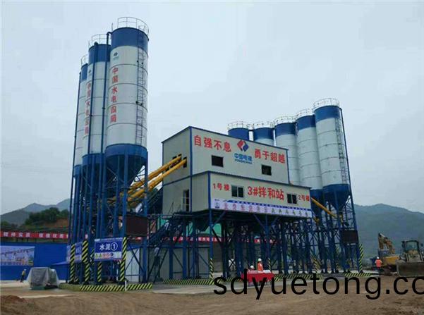 中國電建(jian)雙(shuang)線混凝土攪拌(ban)站(zhan)hzs120